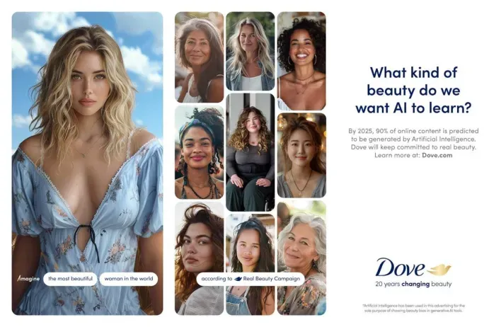 Dove's new campaign: 20 years of empowering real beauty, rejecting AI alterations