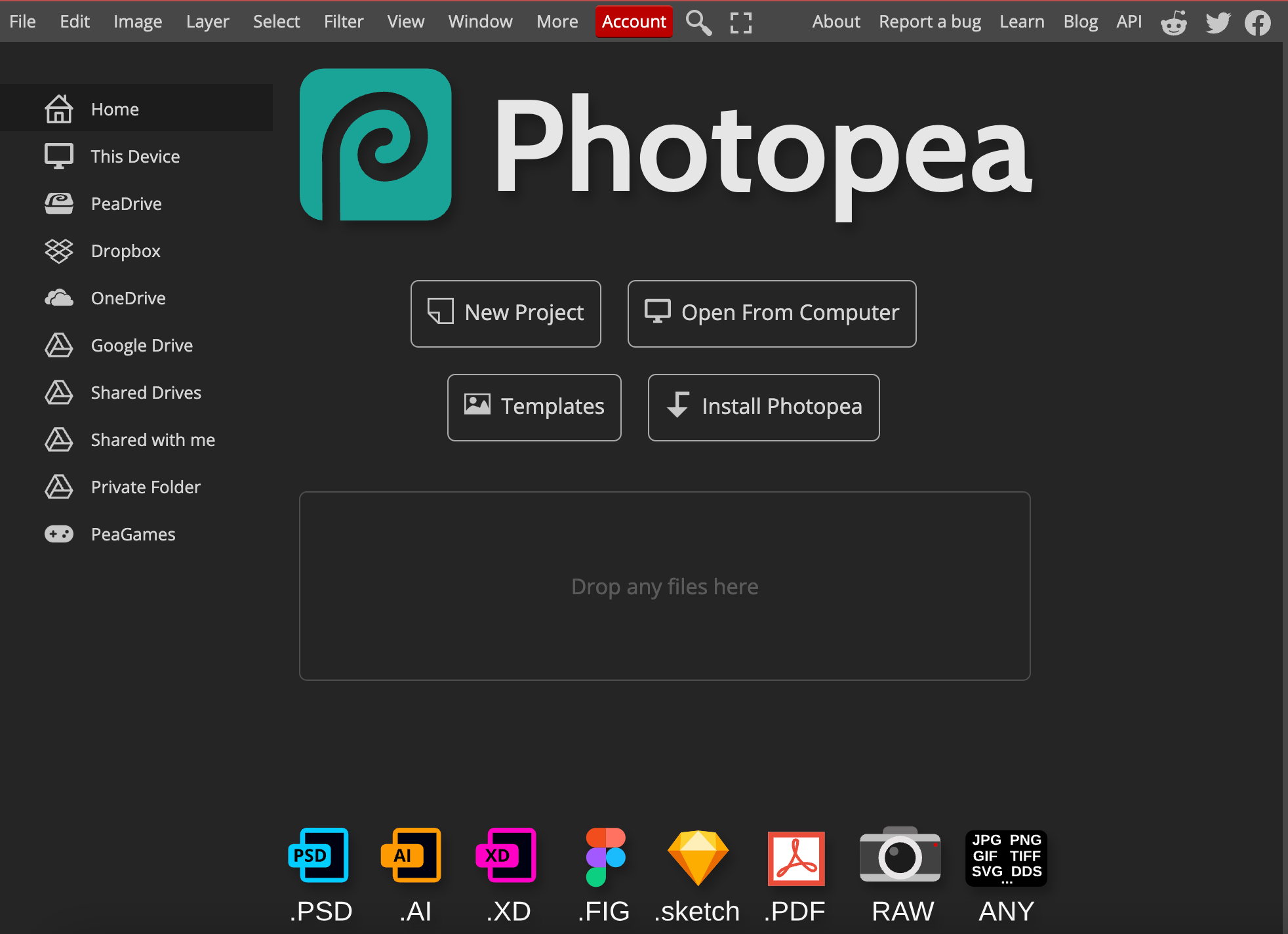 AI marketing tools for photo and video editing - Photopea