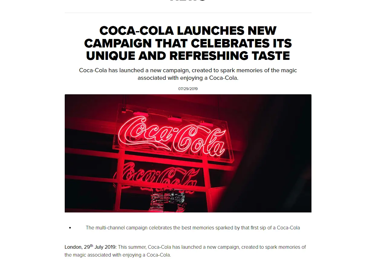 press release examples - campaign launches