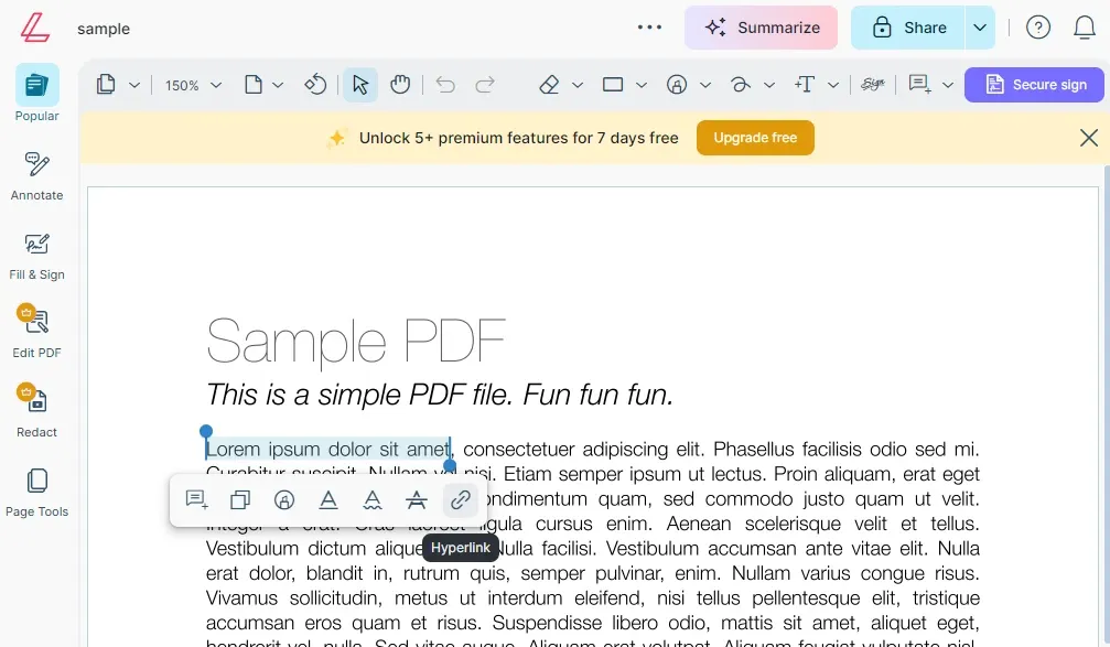 Using PDF editing software to add links - how to add link