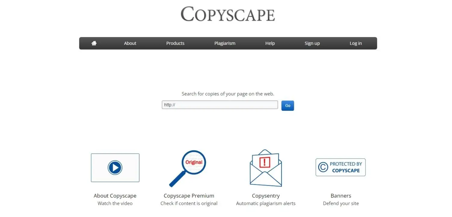 copyscape - recommended plagiarism checker tools in 2024